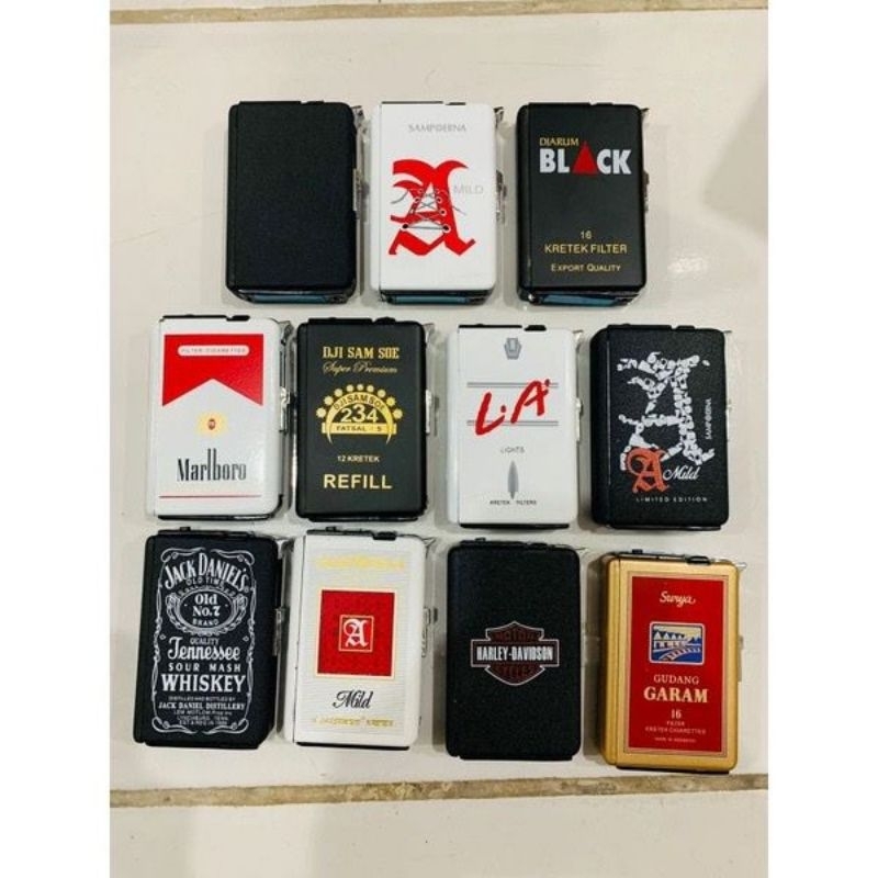 Kotak Rokok Plus Korek Tempat Penyimpanan Roko Wadah Udud