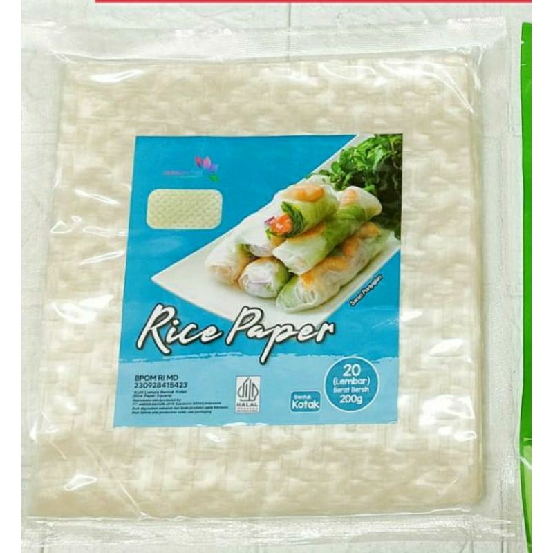 

Rice paper bentuk kotak /isi 20 lembar