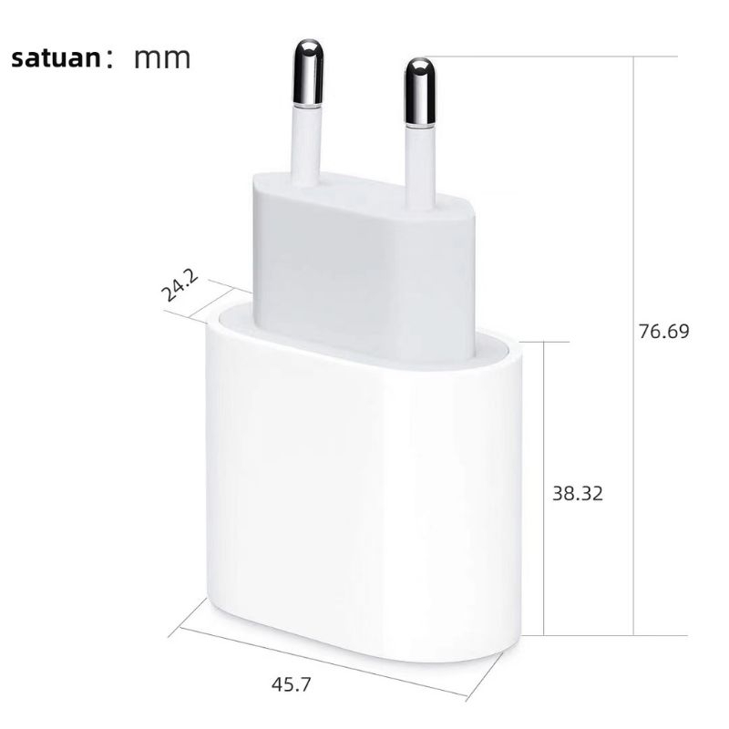 Adapter Type C For Iph0n3 20W - Kepala Batok Casan Fast Charging