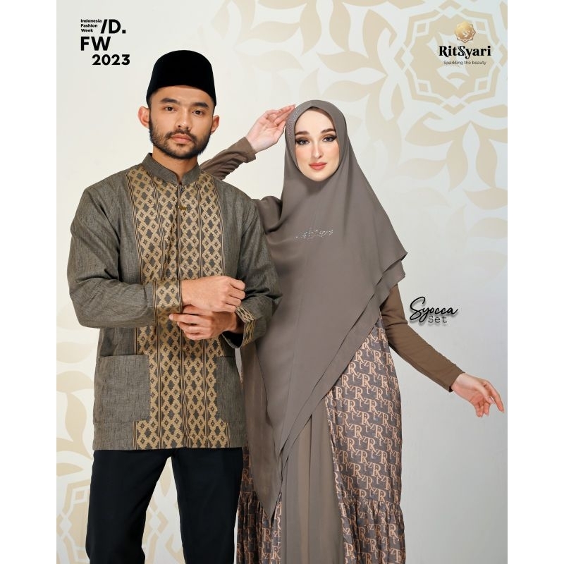 [RITZ SYAR'I] GAMIS SYARI TERBARU / DRESS SET COUPLE RAYA " SYOCCA " By Ritz Syar'i