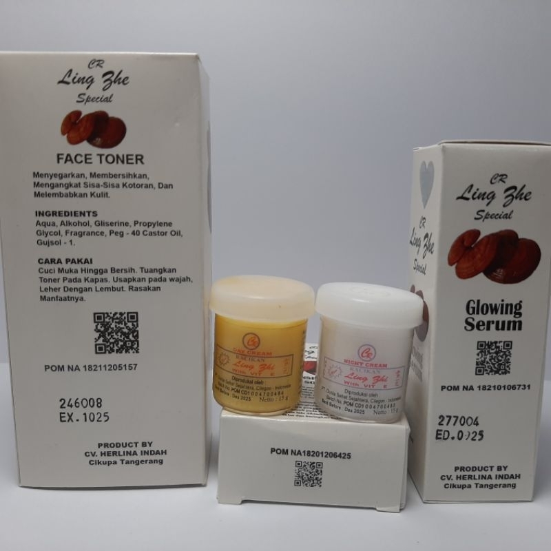 PAKET CREAM LING ZHI ORIGINAL GLOWING
