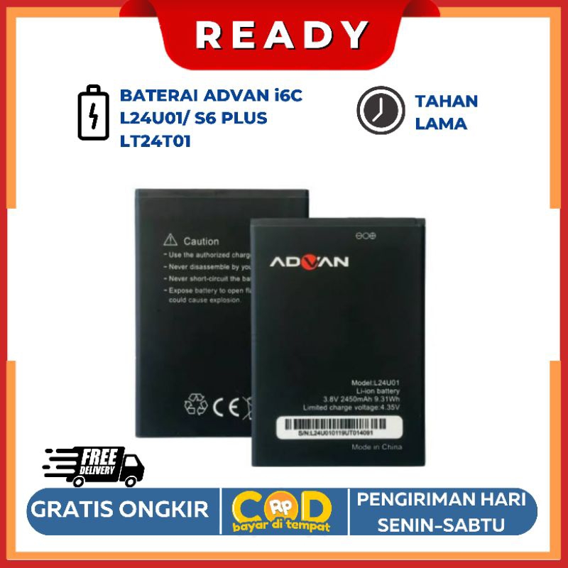 Baterai Advan i6c L24U01 Batre Advan S6 Plus LT24T01 Original Batre Battery Batere