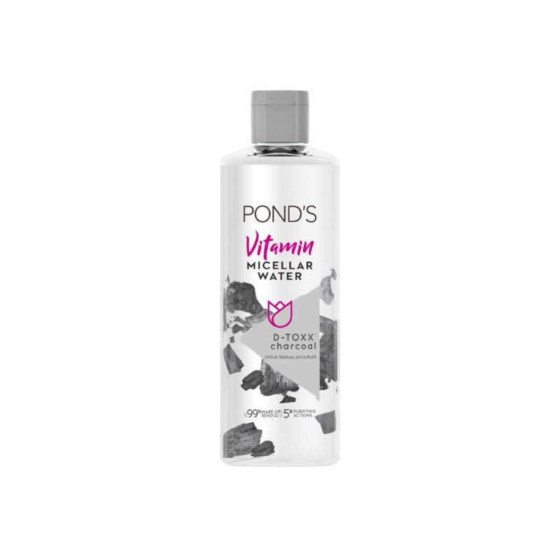 POND'S Micellar Water Makeup Remover 235 ml | 100 ml | 50 ml - Brightening Rose | D-TOXX Charcoal | Nourishing Milk | Hydrating Aloe Vera