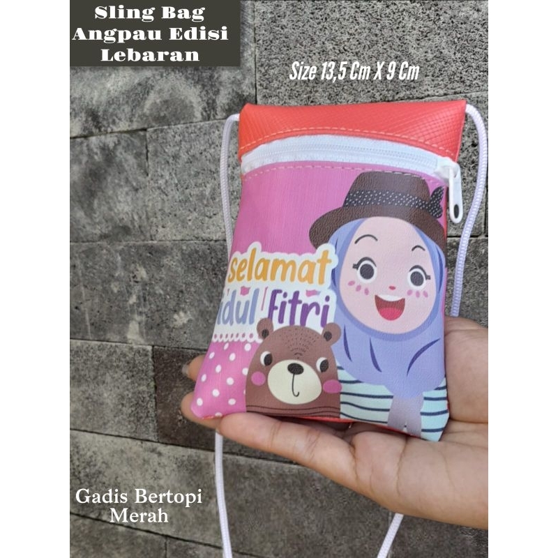 SLING BAG ANGPAU  PRINTING ANAK ANAK HARGA PER 1biji