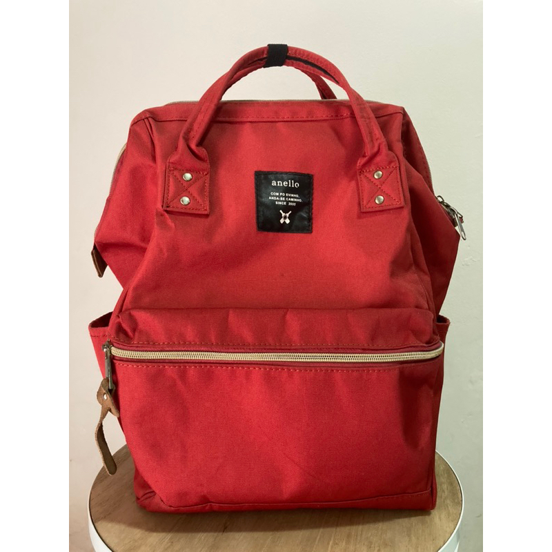 Preloved Tas Anello Orange Red Ransel Punggung Warna Oranye Kemerahan Asli Jepang Beli di Singapore 