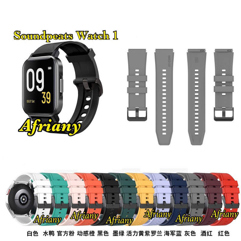 Strap Smartwatch Soundpeats Watch 1 / Soundpeats Watch 2 / Soundpeats Watch Pro1 Pro 1 Rubber Tali J