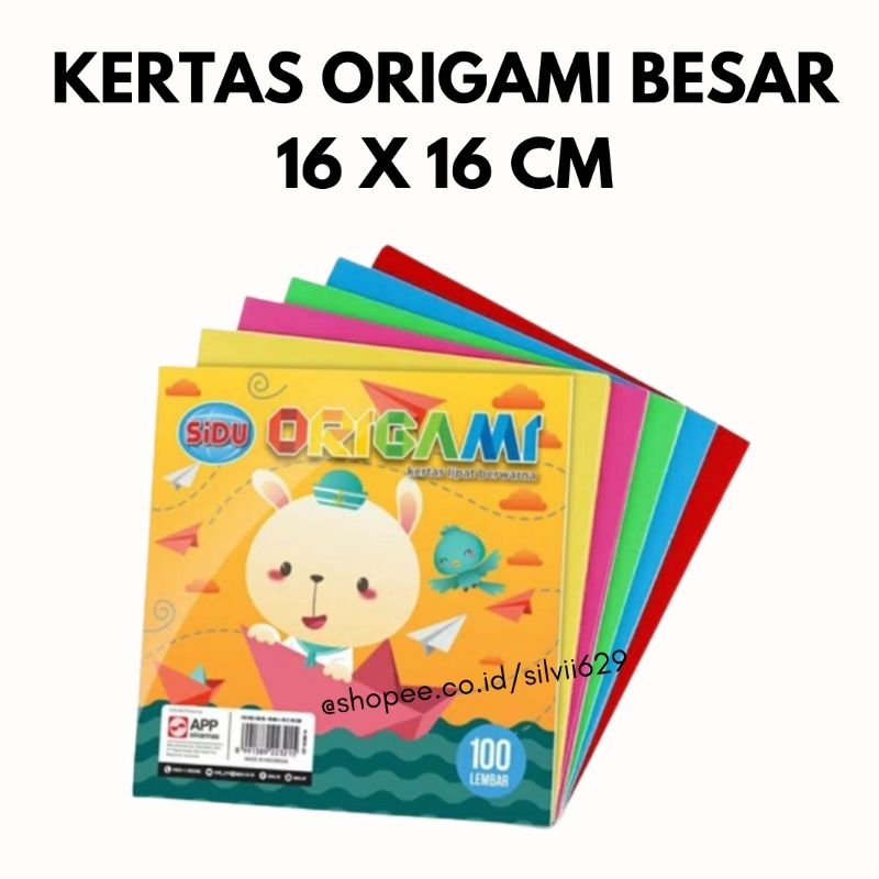 

Kertas Lipat Warna Origami/16x16 cm 100 Lembar/Kertas Origami Besar