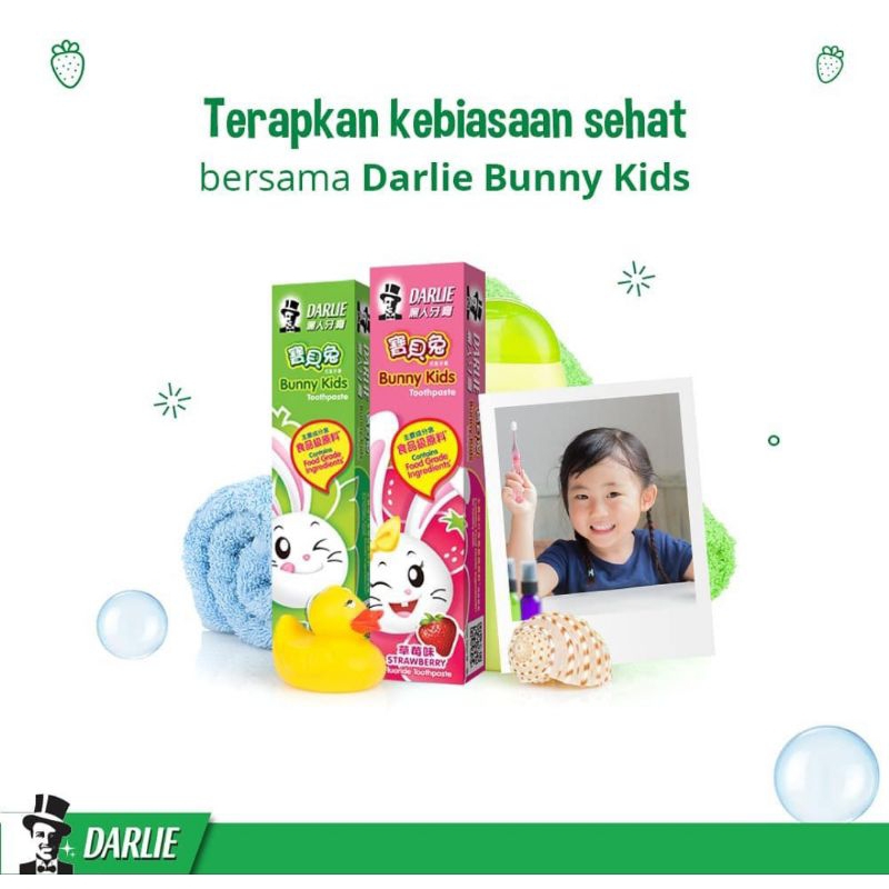 DARLIE Bunny Kids Pasta Gigi Anak Buah Apple / Orange / Strawberry 40g