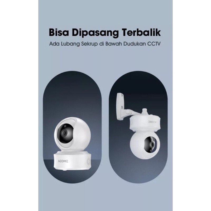 ACOME PTZ Horizontal View 360* &amp; Vertikal View 110 Resolusi 1440P/4MP Smart Indoor PTZ IP Camera CCTV Wifi IoT APC03 Home Automation CCTV RUMAH CCTV Smart APK BARDI