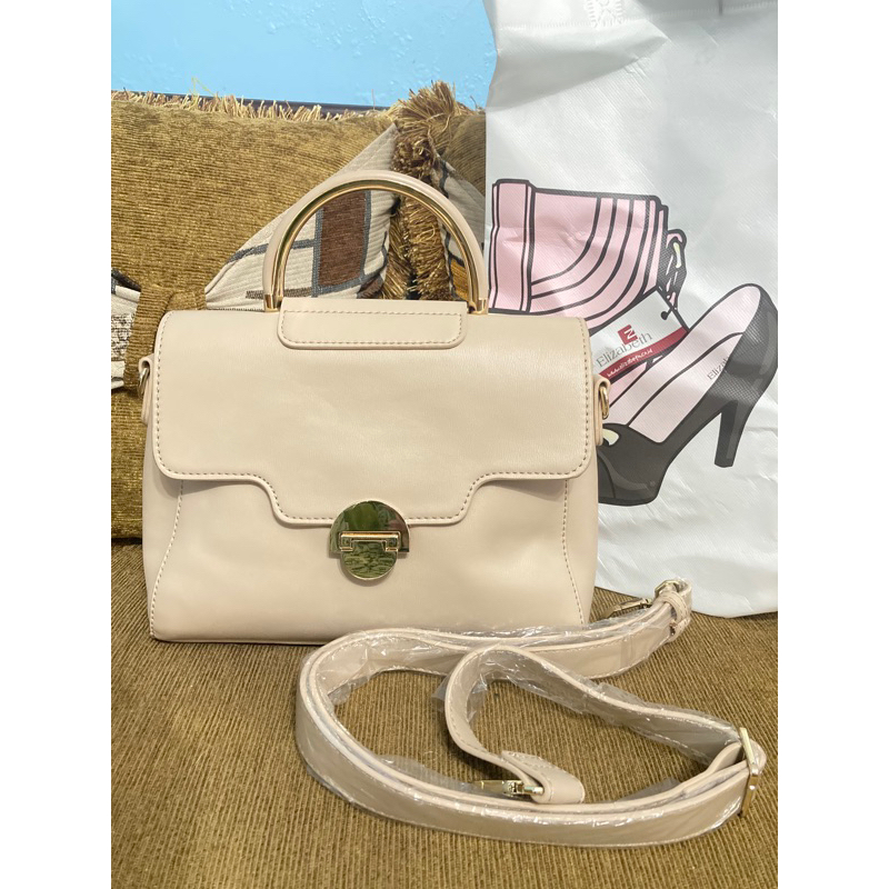Preloved Hand Bag Sling Bag Elizabeth Warna Abu Grey bisa untuk Pesta