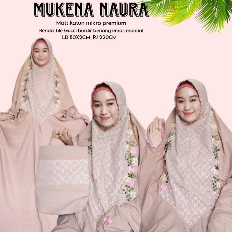 Mukena Naura/Mukena Terusan Katun Mikro Premium