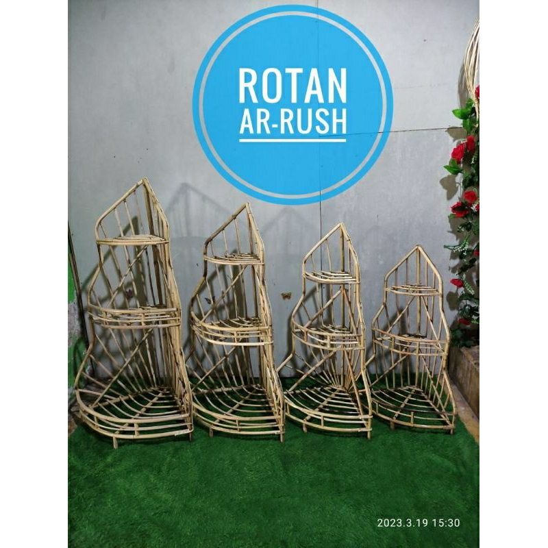 keranjang parcel rotan susun 3