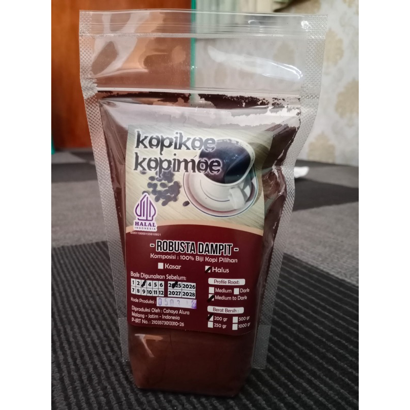 

kopi robusta dampit 100% biji asli