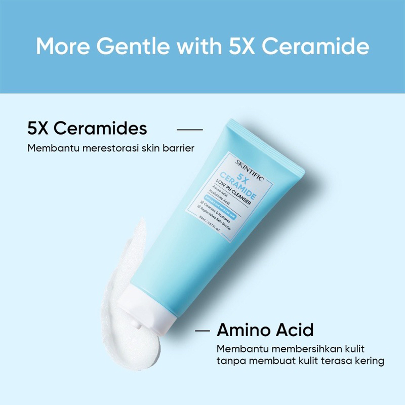 SKINTIFIC 5X Ceramide Low pH Cleanser Facial Wash | Skintific Amino Acid Ultra Gentle Cleansing Mousse | White Truffle Cleansing Essence | Facial Wash Skintific