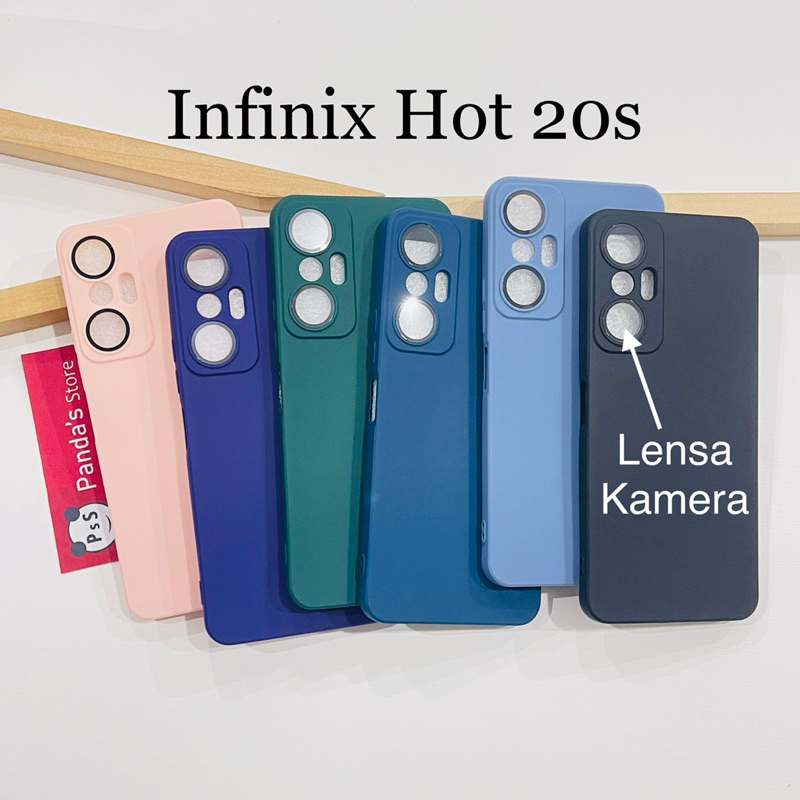 Case Infinix Hot 20s Lenspro Makaron Full Color Softcase Pro Lensa