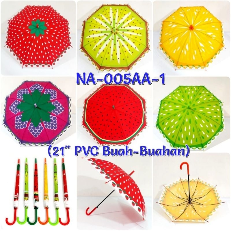 Payung Pvc Motif Buah 21&quot; || Payung Dewasa Motif Buah