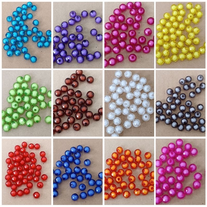 45pcs mote boldun isi ukuran 10 mix warna