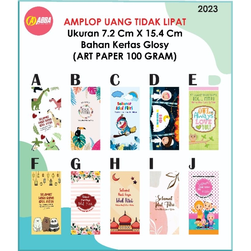 

Amplop uang kertas tanpa lipat 1pack isi 10