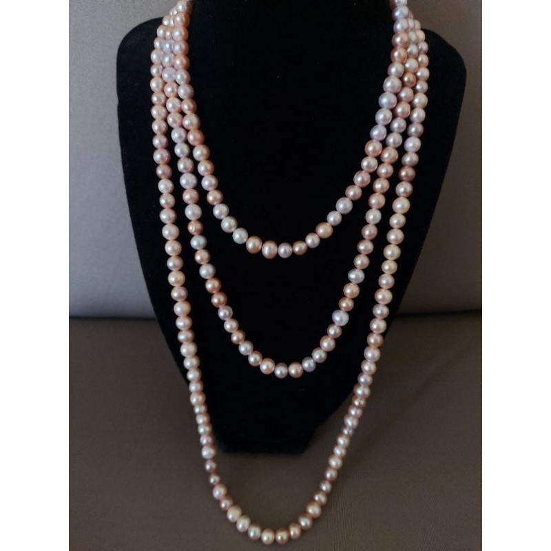 Kalung mutiara asli diameter kecil