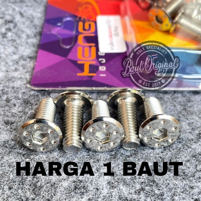 baut disk bintik probolt stainless silver plated original thailand