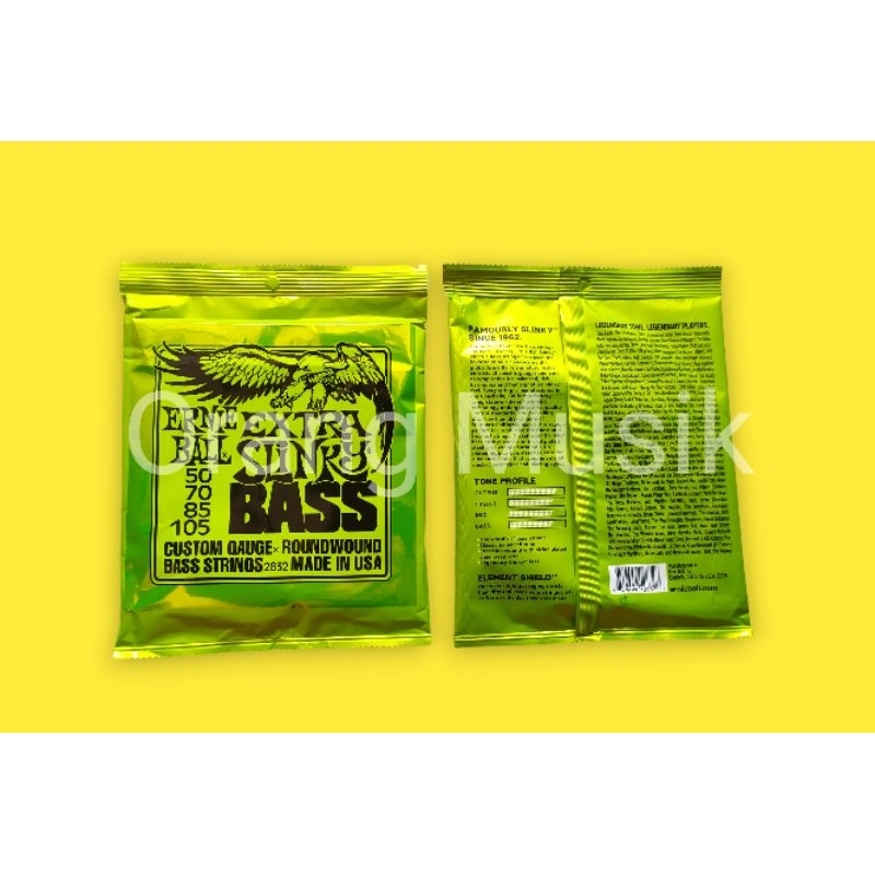 Senar Bass Ernie Ball 4 String Ukuran 040/095, 045/100, dan 050/105 - Senar Bass Ernie Ball Impor