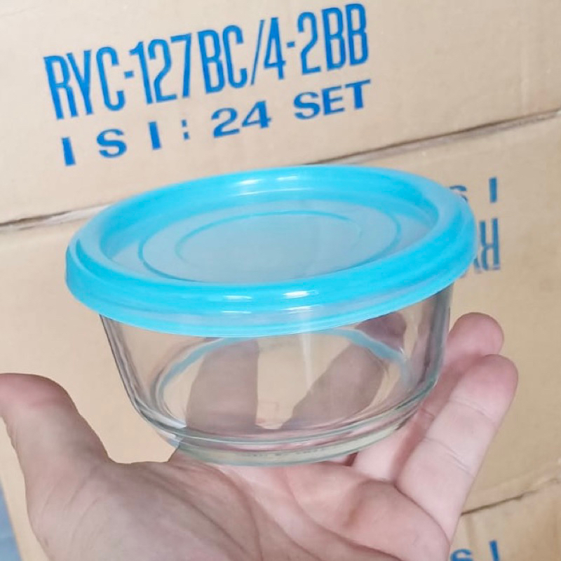 mangkok souvenir | mangkok kaca tutup (1 lsn)