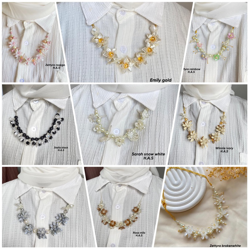 kalung choker mutiara kalung hijab kalung panjang. panjang pendek bisa di atur, adjust