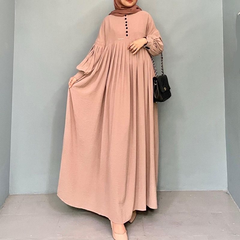 Alesy Dress Crincle Okedashop X Salvina.ys