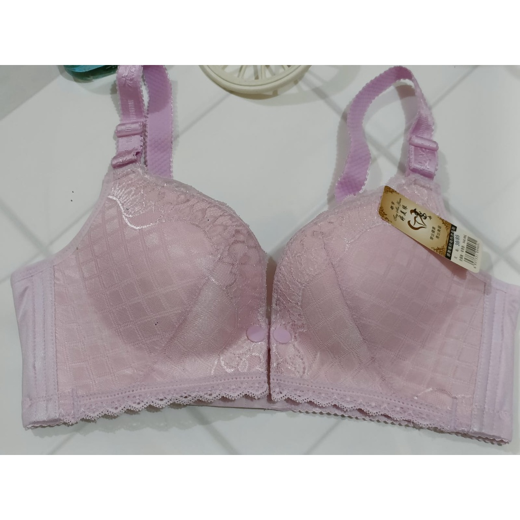 BRA / BH WANITA MENYUSUI 639 TIDAK ADA KAWAT, BUSA SEDANG BUKAAN DEPAN SIZE 34-42 KAIT 3 PAKAIAN DALAM WANITA