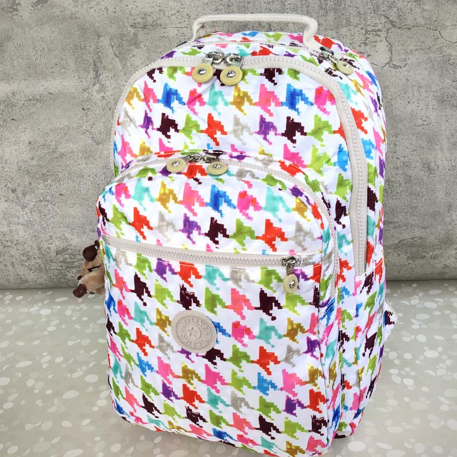 Tas Ransel Kipling Class Seoul Medium Besar Putih ORIGINAL Anak Jalan Laki Pria Unisex Wanita Peremp