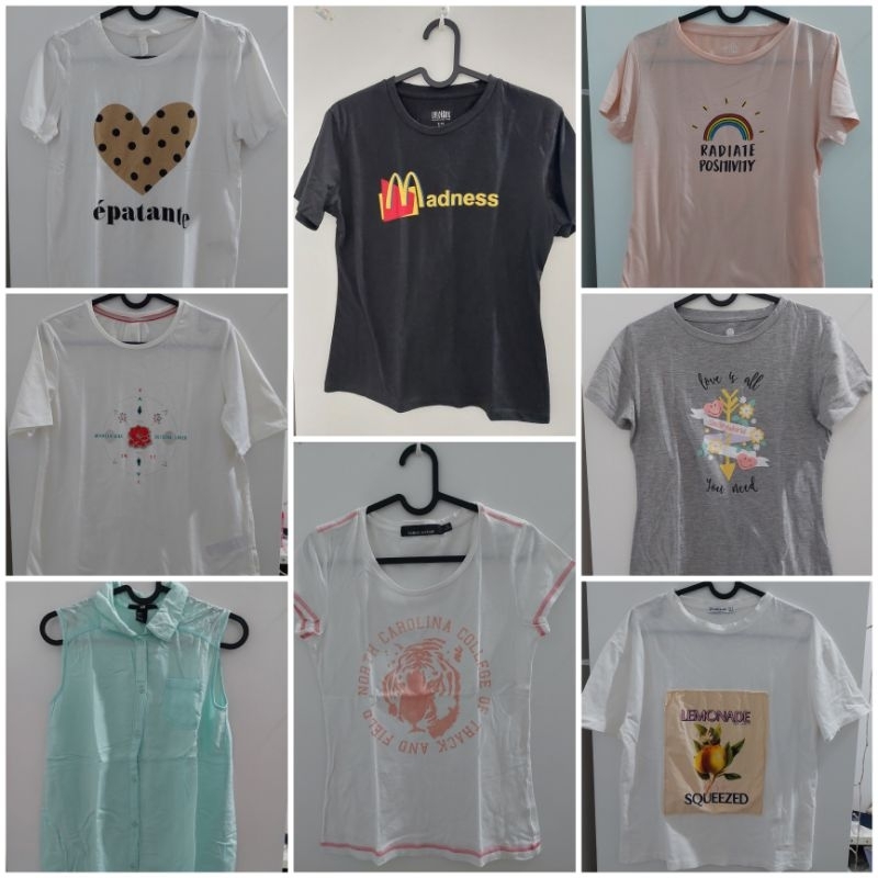 preloved atasan / blouse / kaos / crop top / t-shirt / baju santai wanita | remaja | perempuan warna