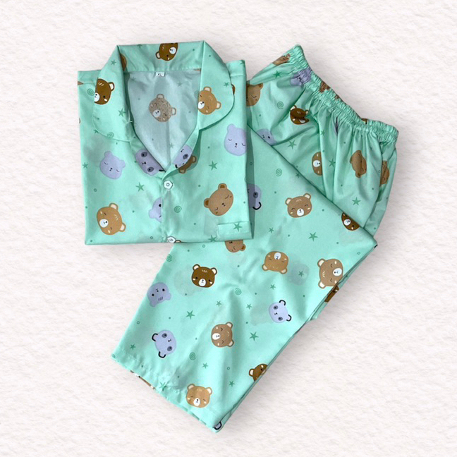 Setelan Piyama Dewasa | Piyama Baju Tidur Wanita | Setelan Piyama Lengan Pendek