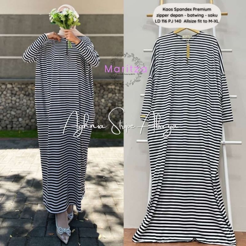 dress abaya wanita aghnia by maritza
