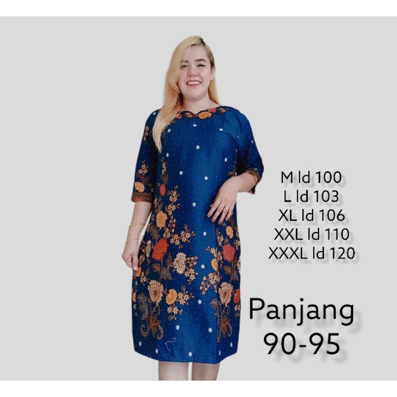 Tunik Batik Premium Wanita Jumbo Ld 120 - Atasan Batik Wanita Terbaru