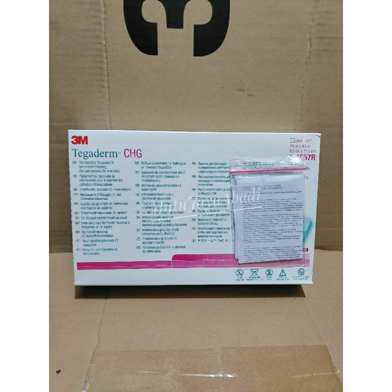 COD Tegaderm CHG 1657R 3M Size 8.5 Cm x 11.5 Cm Box Isi 25 Pcs
