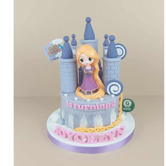 

RAPUNZEL ISTANA UK 15CM / KUE ULANG TAHUN