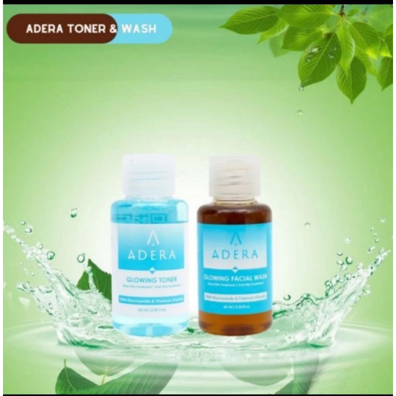PAKET ADERA GLOWING FACIAL WASH DAN ADERA TONER