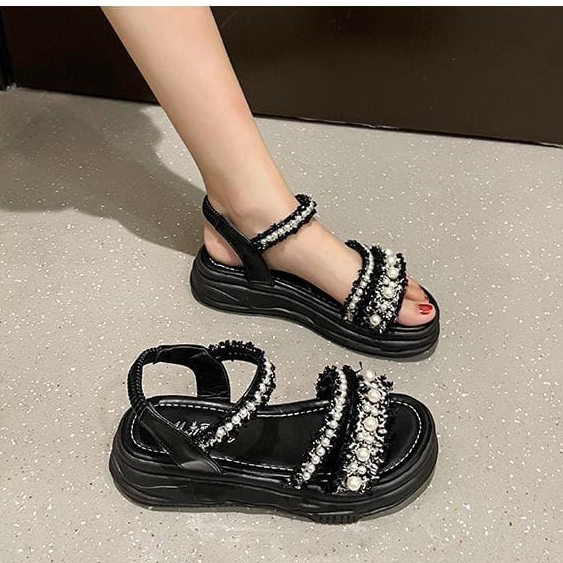 TBIG [COD] Sandal Sepatu Wanita SANDALREINA Import Korea Style Santai Wanita Remaja