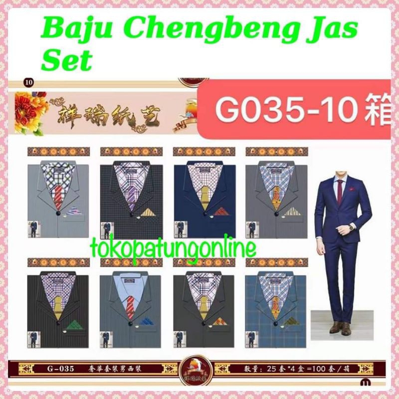 Baju Kemeja Cowok Sembahyang Chengbeng Kertas 21A