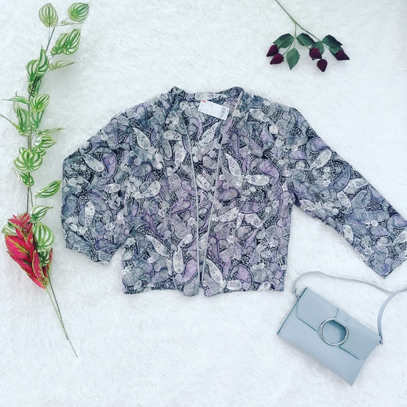 CARDIGAN / OUTER BUNGA UNGU