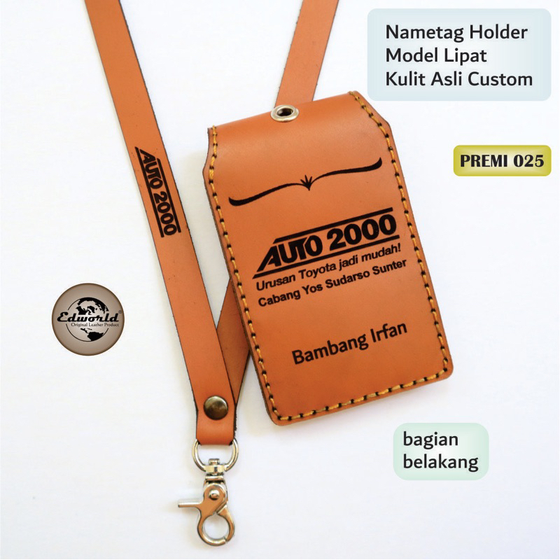 

Nametag Kulit Lipat Custom