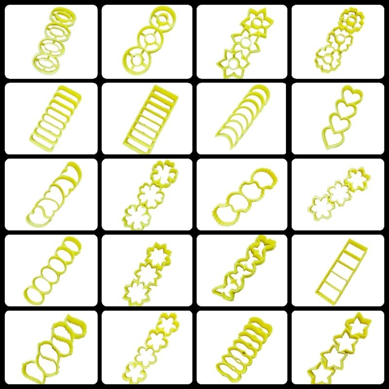 Cutter Cetakan Kue Kering Nastar Biscuit Kue Kacang Kastengel putri salju Plastik Kuning Bulan Bunga