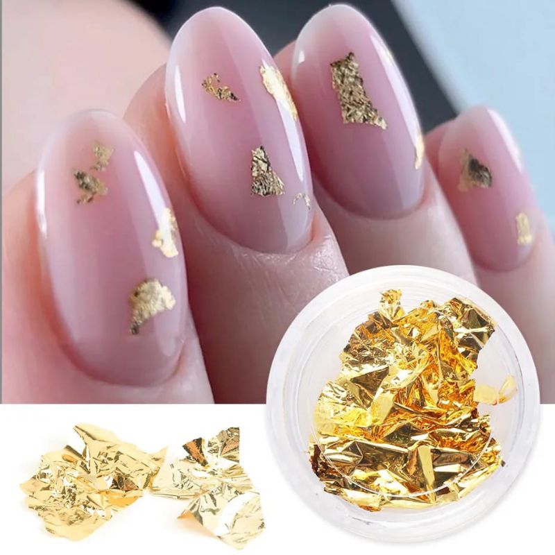 Foil Nail Art Aluminium Flakes / Kertas Foil Hiasan kuku