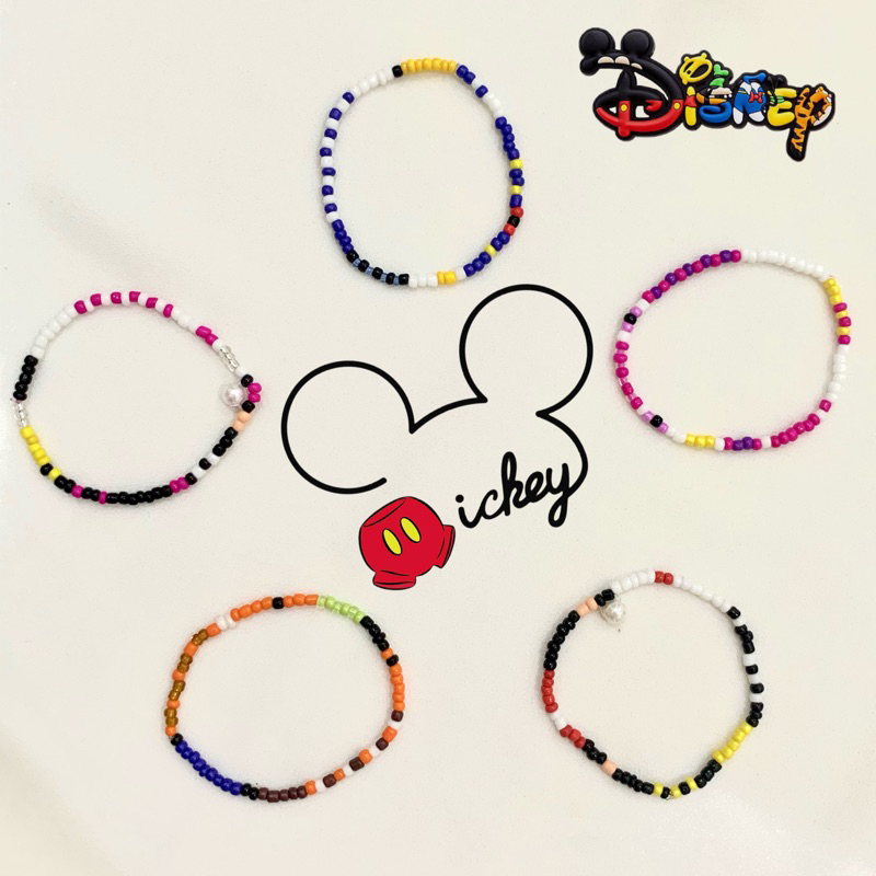 Gelang manik karakter Mickey Mouse / Minnie Mouse / Donald Duck / Bracelet / gelang manik / gelang m