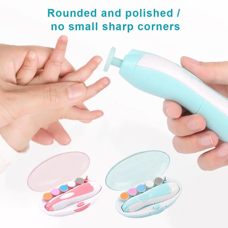 BABY NAIL TRIMMER SET 6 IN 1 / GUNTING KUKU BAYI ELEKTRIK / ALAT PERLENGKAPAN PEMOTONG KUKU BAYI JRW0159