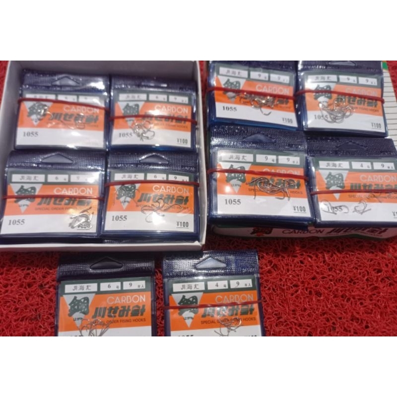 kail pancing carbon japan 1055 putih lubang