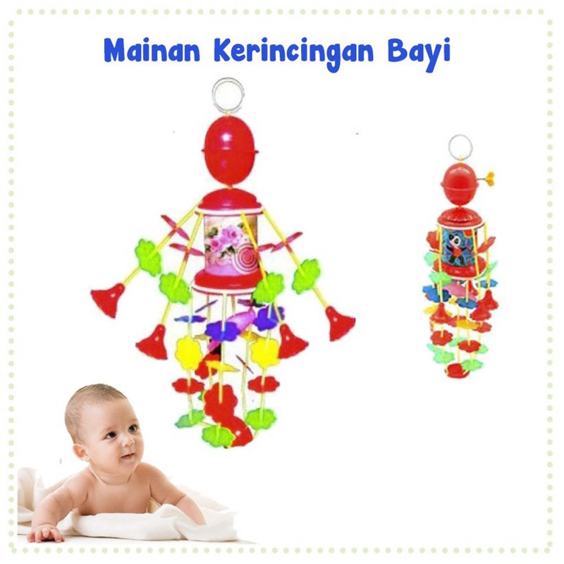 Merry Go Round Musical Toy Nursery Mainan Musik Bayi Gantung Putar Krincingan Bayi Murah