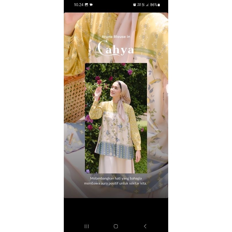 aruna blouse cahya kamila wardrobe preloved