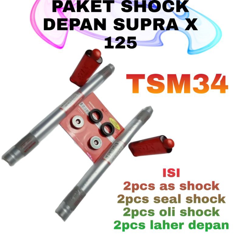 paket as shock depan Supra x 125(KTM)gratis laher depan/as sok depan sepaket gratis laher roda depan