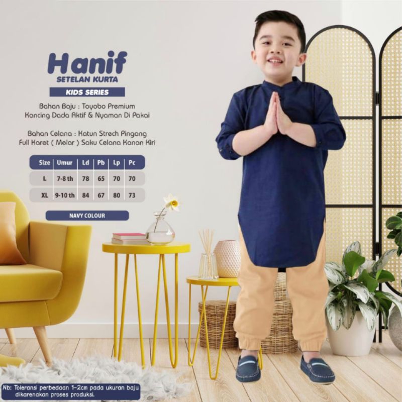 HANIF SETELAN BAJU MUSLIM ANAK